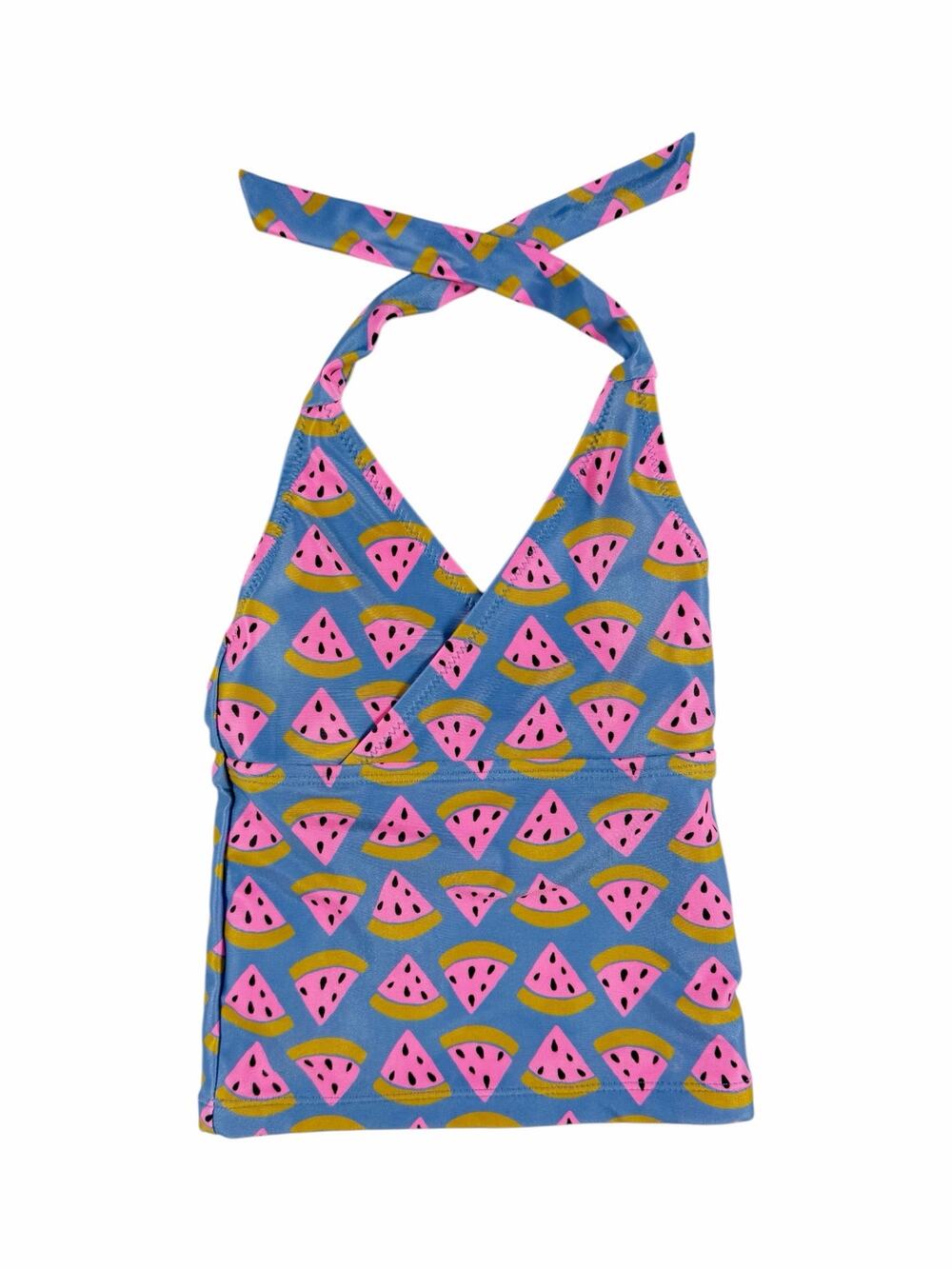 Tea Collection Watermelon Wedge Tie Tankini Swim Top Girls Size 5